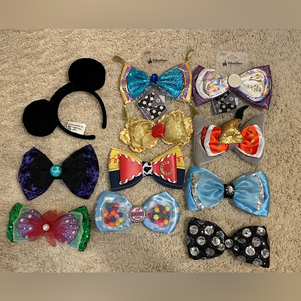 Disney Parks Swap Your Bow Interchangeable ears headband lot rare discontinued